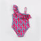Kid's sea horse  print  one shoulder off swimwear one piece swimsuit supplier