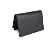 Embossed logo Card Holder Wallet First Layer leather black case