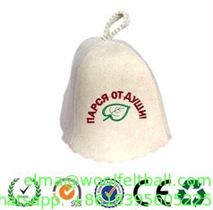 China Eco-Friendly Feature 100% sheep wool felt russian banya sauna hat supplier