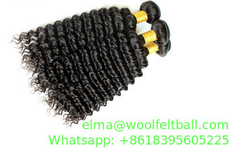 China Factory price black women natural color virgin Brazilian hair weft afro kinky curl human hair weave supplier