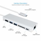 USB C Hub USB Type C 3.1 Adapter Dock with 4K  PD Charge for MacBook Ethernet Adapter