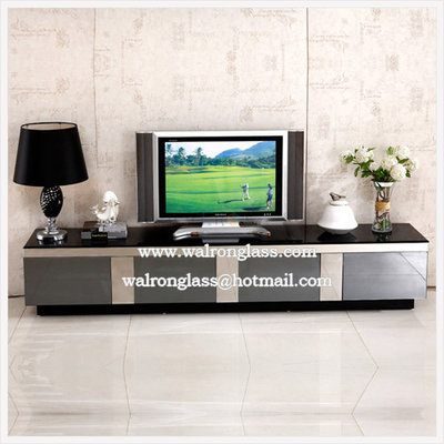 China Square Shape Black Color Tempered Glass for TV Table supplier