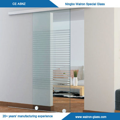 China Acid Etched or Satined Glass Sliding Door System supplier