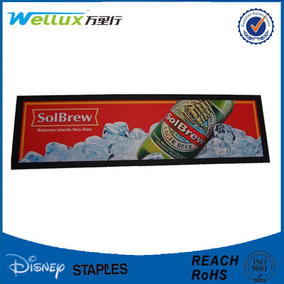 China Customized Thin Rubber Bar Spill Mats Anti Fatigue Bar Drink Mats Non - Woven Fabric supplier