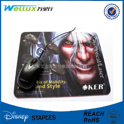 China Large Personalised Computer Mouse Mats With Heated Printed REACH Approval supplier