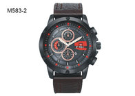 BARIHO Analog Men's Quartz Watch Fashion Minimalist Leather Wristwatch M583 supplier