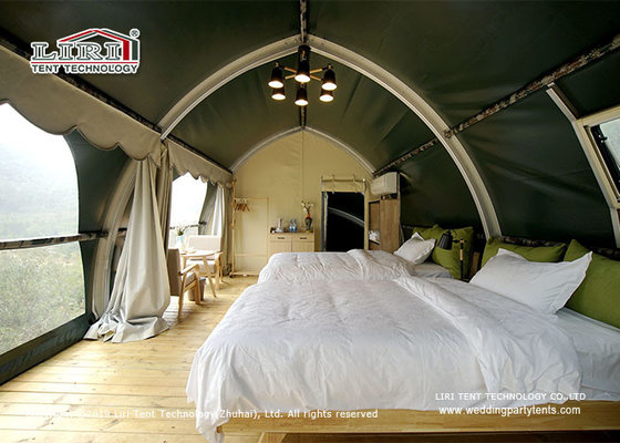 China 4x11.5m Luxury Camping Tents Shell Shape Glamping Tent Camouflage Cover supplier