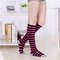 Custom design wholesale striped supersoft polyester knee high dress stockings for girls