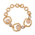 Women Fashion Design Gold Butterfly Shaped Diamond Chain Bracelet
