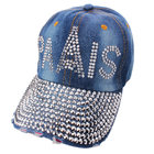 Wholesale-New Denim Cotton printed Baseball cap hip hop Adjustable cowboy caps letters cap