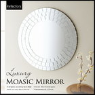 Square Mosaic Mirror Round Decorative Mirror Art Wall Mirror Frame Mirror 65*65cm