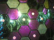 Glass Mosaic modern interior design hexagon glass colorful glass KTV background wall
