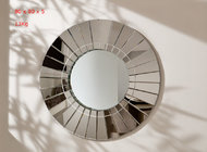 Modern Bathroom Engraved Mirror Wall Art Glass Mirror Groove Mirrors Home Decorations