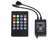 Black LED Music Controller 12V 2A 20 Keys Voice Sensor Controller Sound IR Remote Controller For 3528 5050 RGB LED Strip