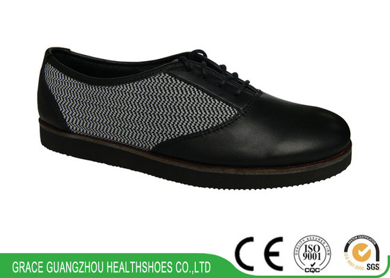 China Work Footwear Unisex Genuine Leather Wider Width Arthritis Shoes Comfort Shoe 8615764-2 supplier
