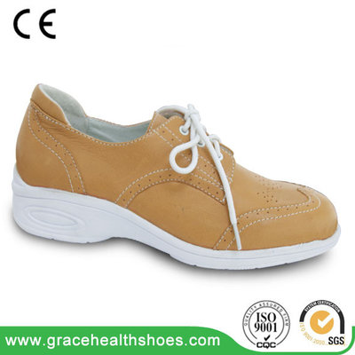 China Women Extra Depth Wide Width Lace-up Comfort Footwear Nubuck Leather supplier