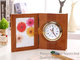 Luxury Rich Cherry High  Gloss Hardwood Home Decoration Desktop Table Clock, Small Order, Quality Guarantee supplier