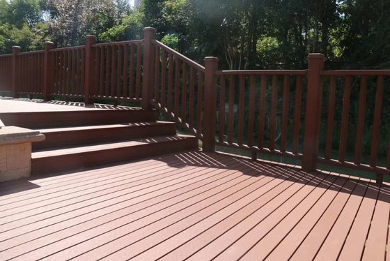 China WPC composite decking suppliers with providing eco-friendly alternative to traditional timber decking low maintenance supplier