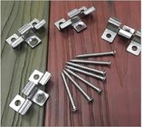 Stainless steel clips with stainless steel screws used in swimming pool project