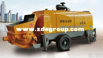 China 80m3 per hour diesel engineportable hydraulic trailer concrete pump supplier