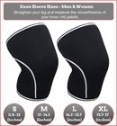 BLAC Knee Sleeves Compression WrapWeightlifting Powerlifting Weight Lifting 7mm Knee Wraps