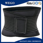 WG-LS007 Black Deluxe Neoprene Elastic Lumbar Lower Back Pain Brace Belt with Customized Silicone Logo