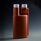 liquid packaging container twin neck measuring plastic dosing bottle