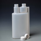 twin double neck dose dispenser plastic bottle for liquid chemical
