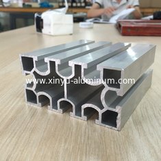 China Export high quality of custom t slot aluminum extrusions, industrial aluminum profile for CNC table Assembly Line supplier
