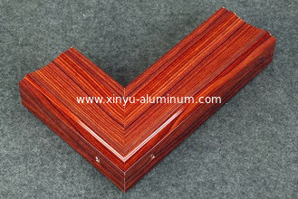 China Extruded Aluminum with Wood Grain Finish supplier