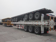 Low price flat deck container trailer with 3 axles 40ft flat bed trailer