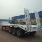 Best price tri axle low loader semi trailer for excavator transport lowbed trailer