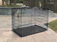 30'' Black Powder Coated Wire Mesh Small Size Dog Kennel  with ABS Plastic Tray with One door/Two door/Three door supplier