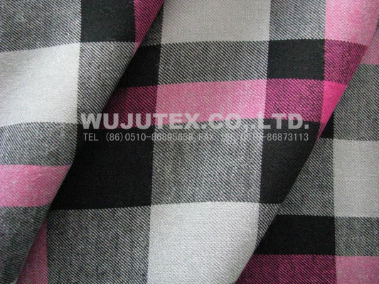 China 112g/m2 Yarn Dyed Y/D Plaid Twill Rayon Viscose Fabric ,  Dress Fabric supplier