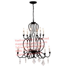 YL-L1010 american style Dining room modern decorative metal chandelier with crystal