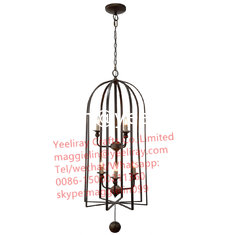 YL-L1018 Customzie Shape Wrought Iron Pendant Lighting Hanging Vintage Light Wholesale in China