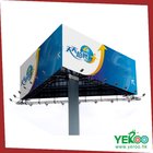 Outdoor Highway Customized Three Sides Unipole Billboard Structure