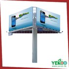 Outdoor Highway Customized Three Sides Unipole Billboard Structure