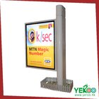 Outdoor street center advertising light box with garbage can