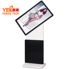 43" touch screen lcd electric rotating display stand advertising display kiosk thin