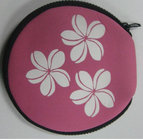 Round 12pages or 24sleeves neoprene CD case with strap print, for Japan market
