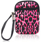Alibaba chain neoprene phone bag case with a front pocket / wristband coin purse pouch,insided nylon layer for cards