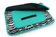 Be removable shoulder strap neoprene laptop sleeve with dot and zebra design and cover