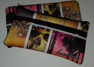 Double cover neoprene stationery pencil bag with full color printing for students