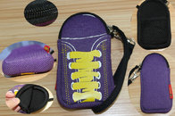 special shoes design soft mobile neoprene phone pouch bag with wrist strap to take