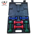 Two Kinds Style PVC 6kg Vinyl Dumbbell Set With Carry Case