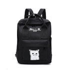 2017 High quality fashion leisure solid color square canvas backpacks