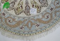 Persian Classic Peacock's Tail Design Italian Color Silk Carpet/Tapestry
