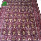 Claret-red handmade silk carpet with gold Persian flowers Shanghai handmade silk carpet/tapestry