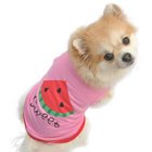 pink Pet Puppy Summer Shirt Pet Clothes T Shirt with watermelon printing